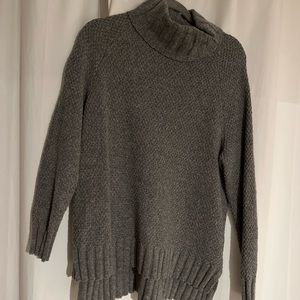 Gray Patagonia turtleneck sweater